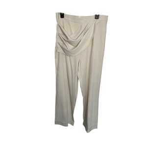 Shop Micas Draped Front Pants High Waist Dressy Trousers Wheat XL‎